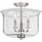 Progress Lighting Winslett Collection Brushed Nickel Three-Light Semi-Flush Convertible P350153-009 - alternate 1